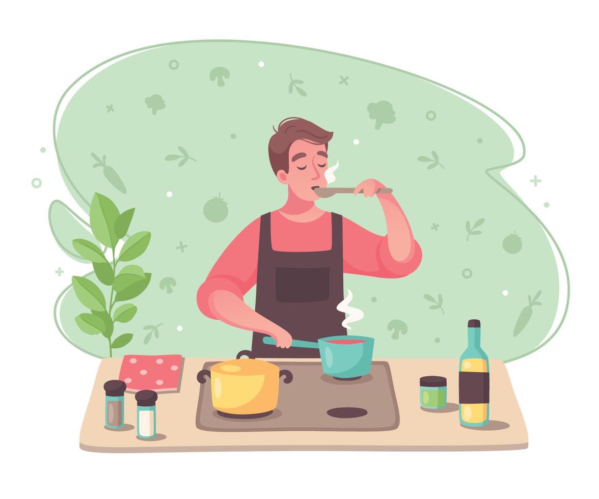 Hobby Cartoon Composition vector