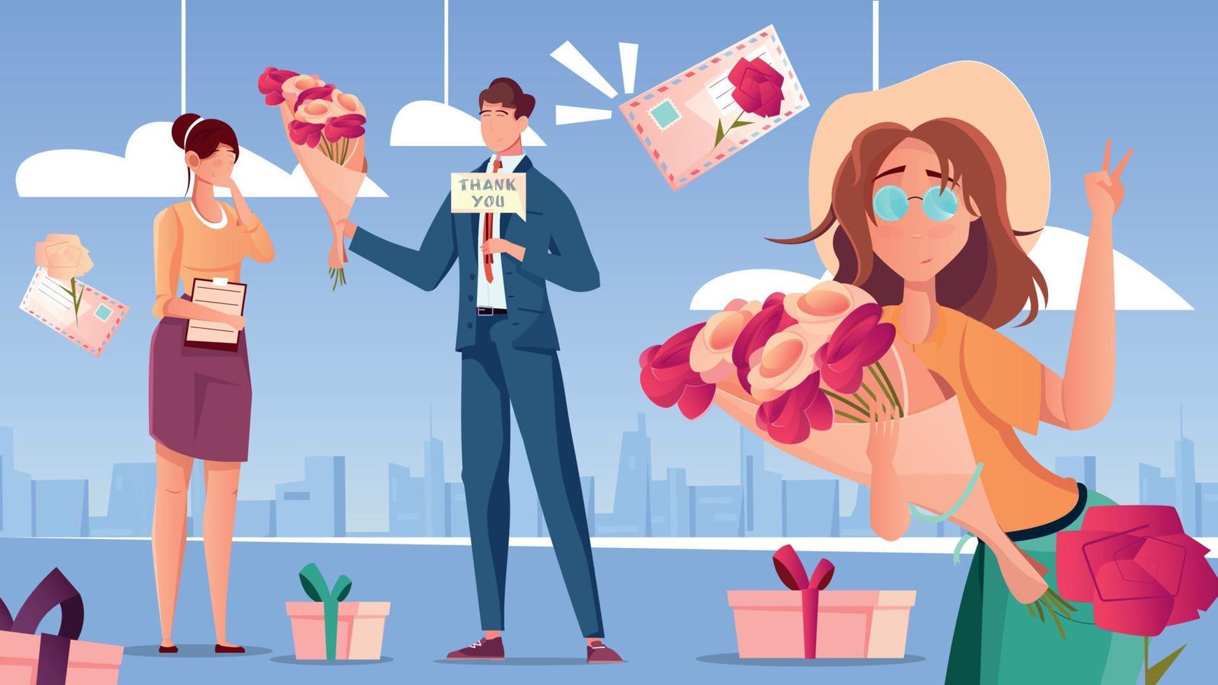Thank You Flat Design Concept vector
