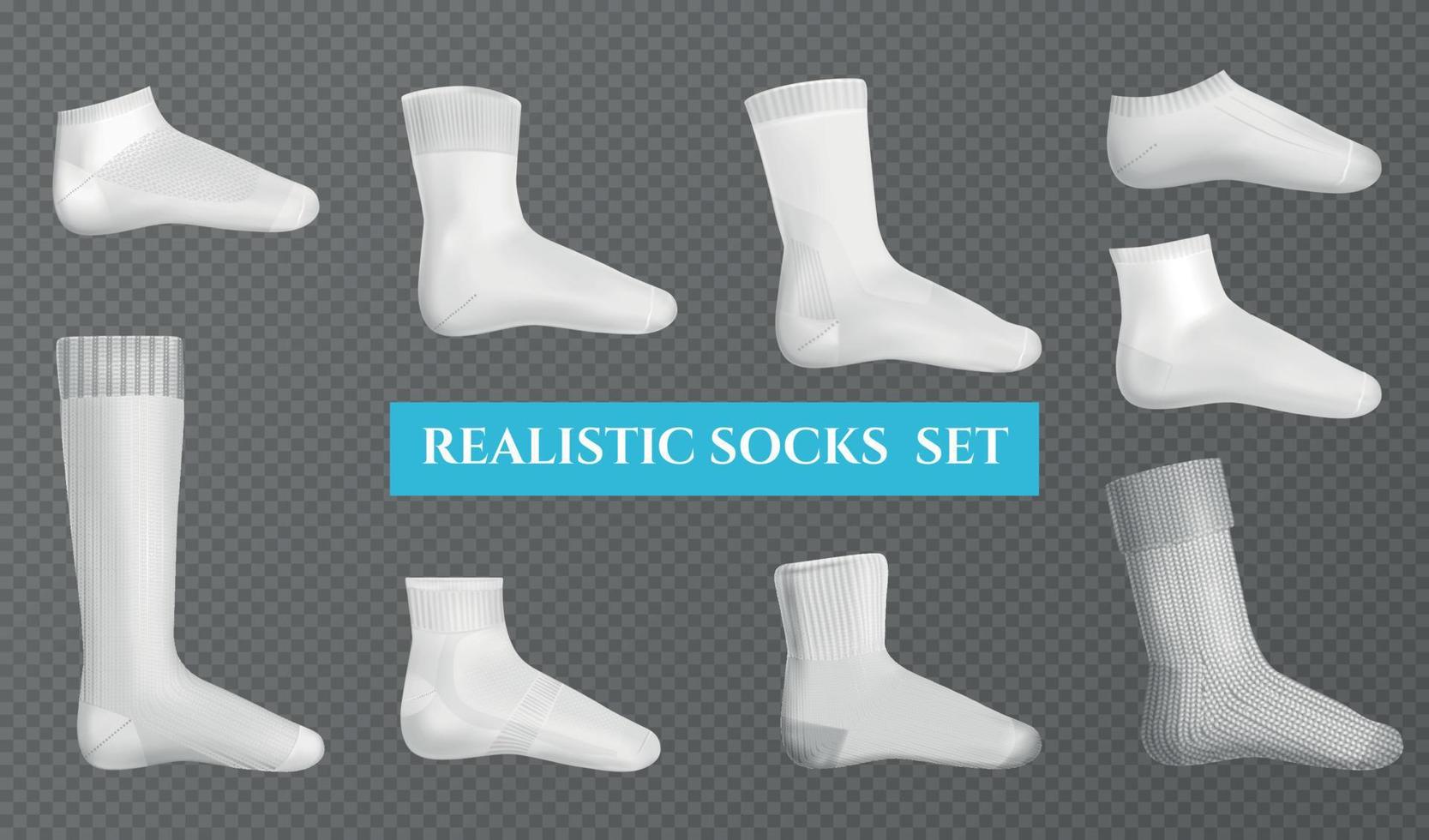 Socks Layouts Transparent Set vector