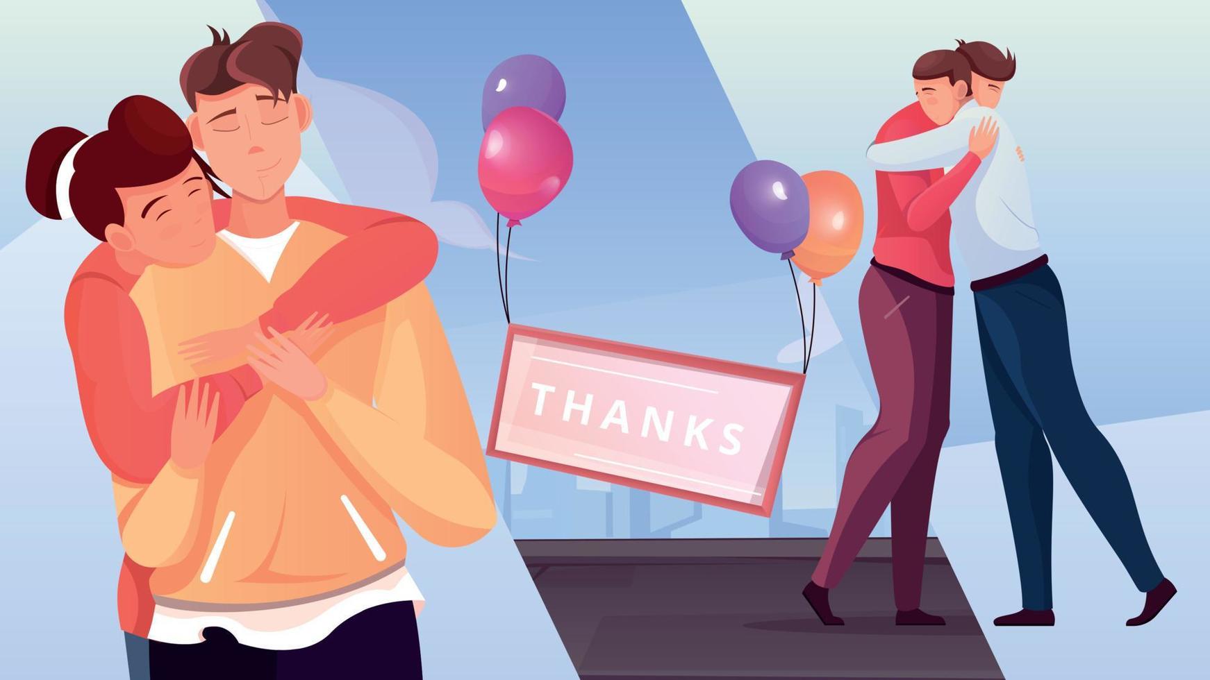 Thank You colorful Background vector