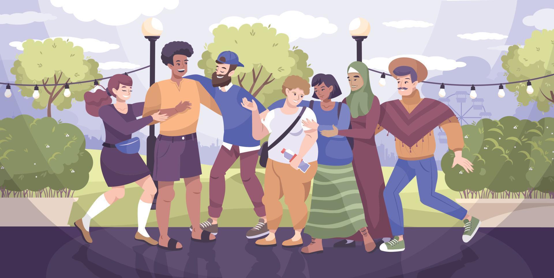 Hug Friend Composition vector