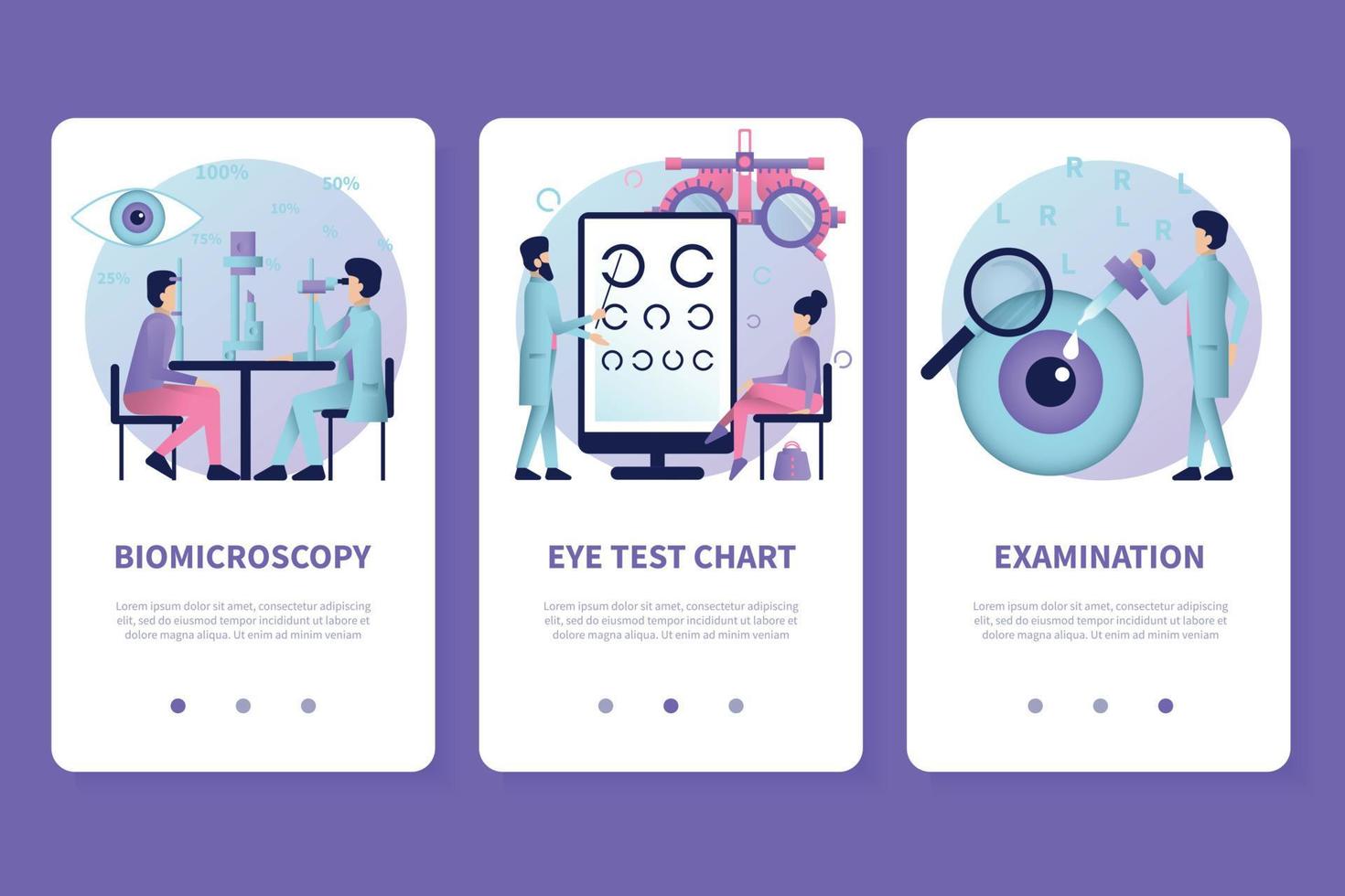 Ophthalmology Vertical App Banners vector