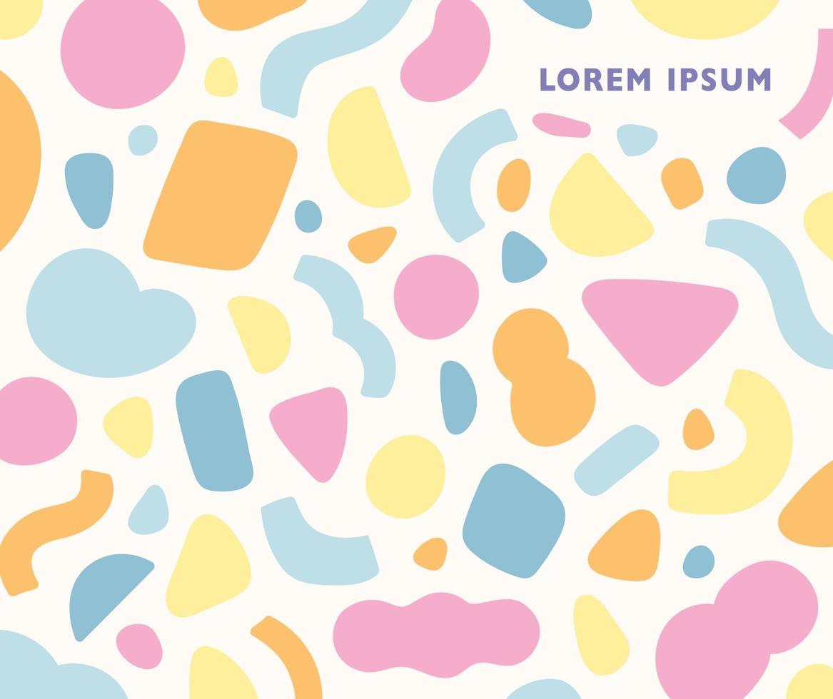 The soft shapes form a pattern freely. vector
