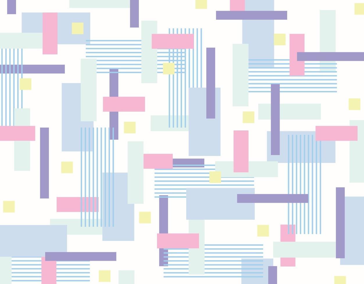 A pattern with a combination of various squares on a white background. vector