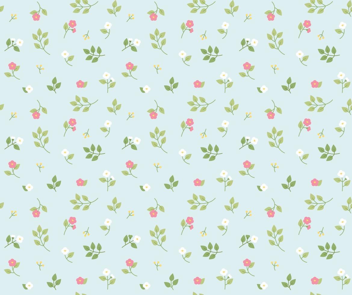 Small and cute floral pattern textile. vector