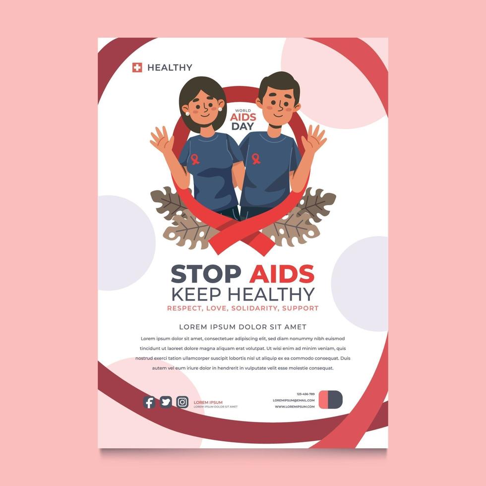 World Aids Day Poster vector