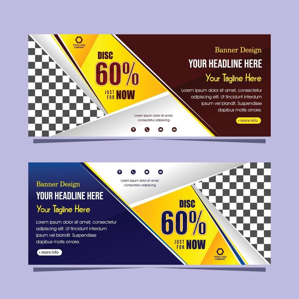 modern abstract web banner design template vector