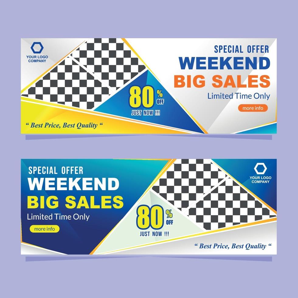 abstract blue and white weekend sales banner design 3471553 Vector Art