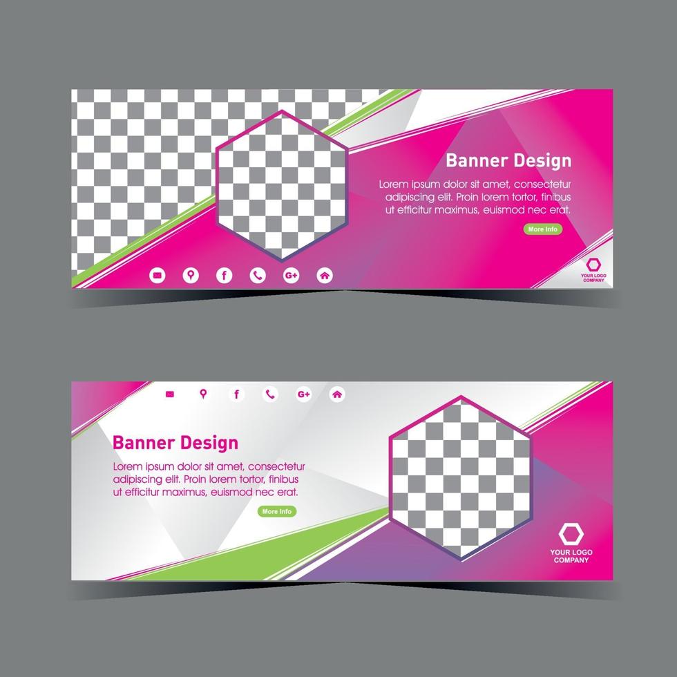 modern colourful corporate web banner template  promotion vector