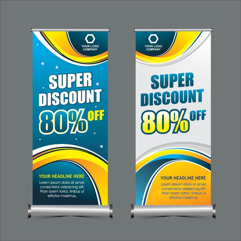 super discount standing banner vector