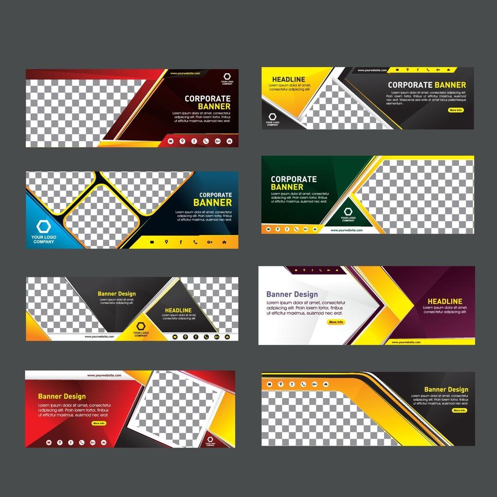 modern bussines banner template set vector