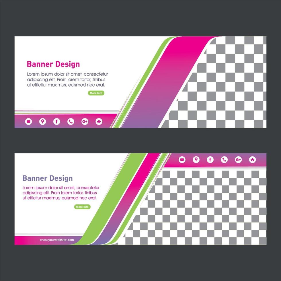 conjunto de plantillas gráficas de banner moderno vector