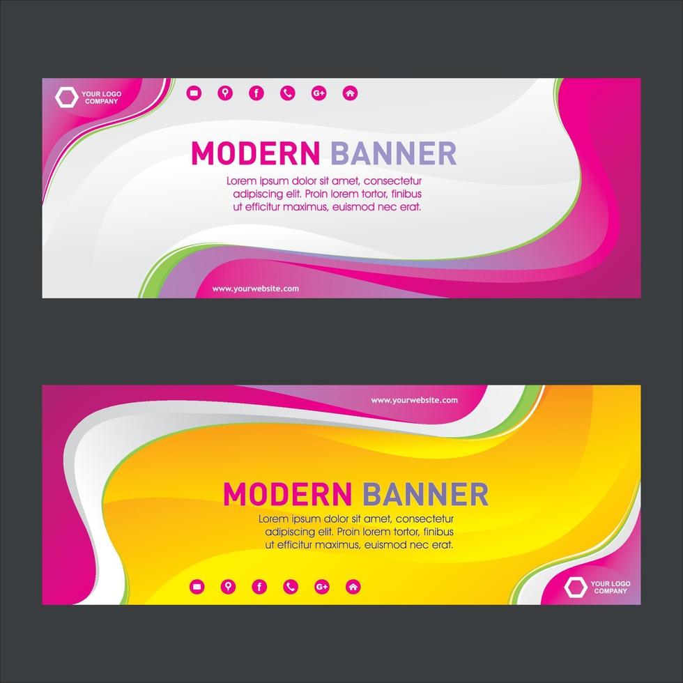 modern abstract banner template idea vector