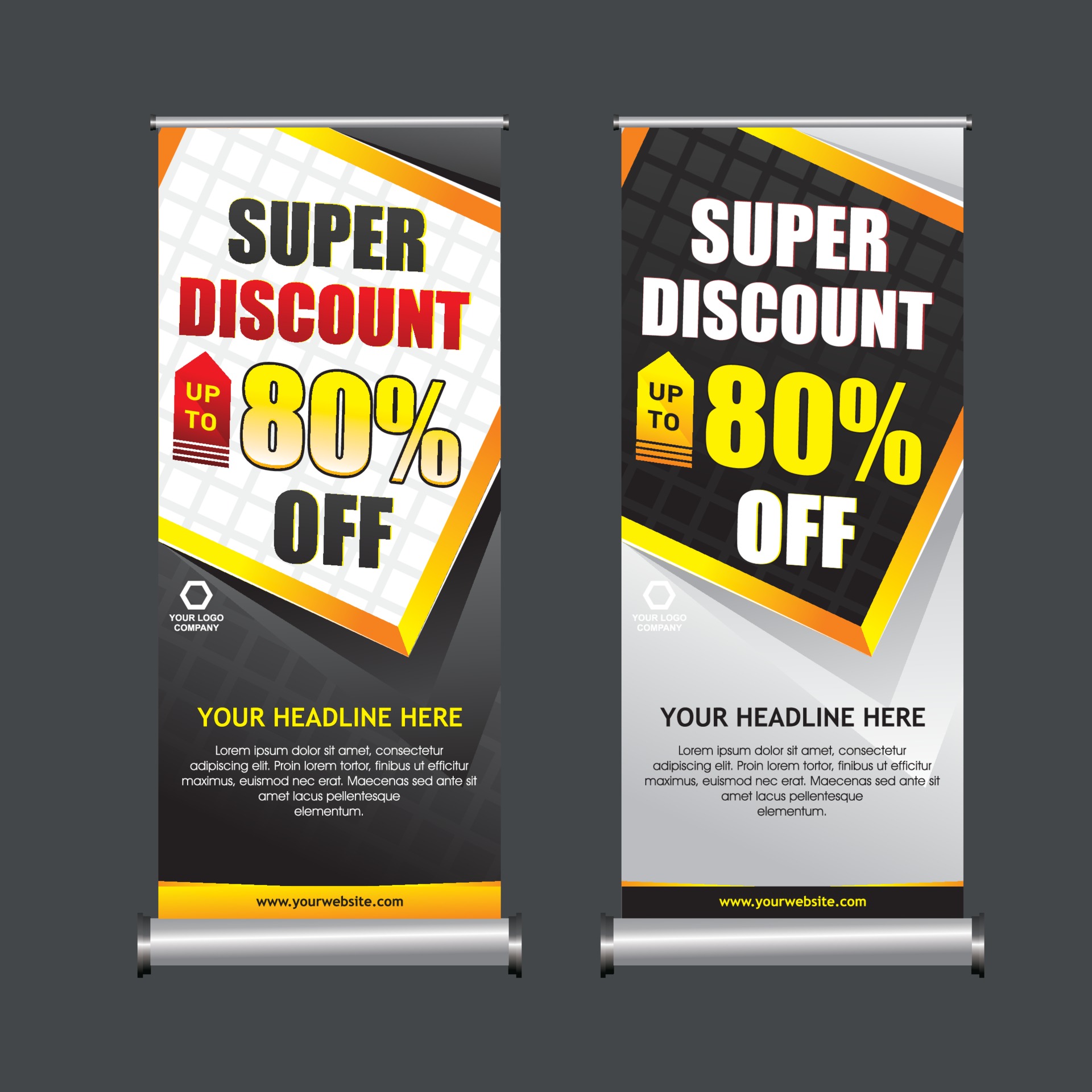 modern standing banner promotion design 3471725 Vector Art at Vecteezy