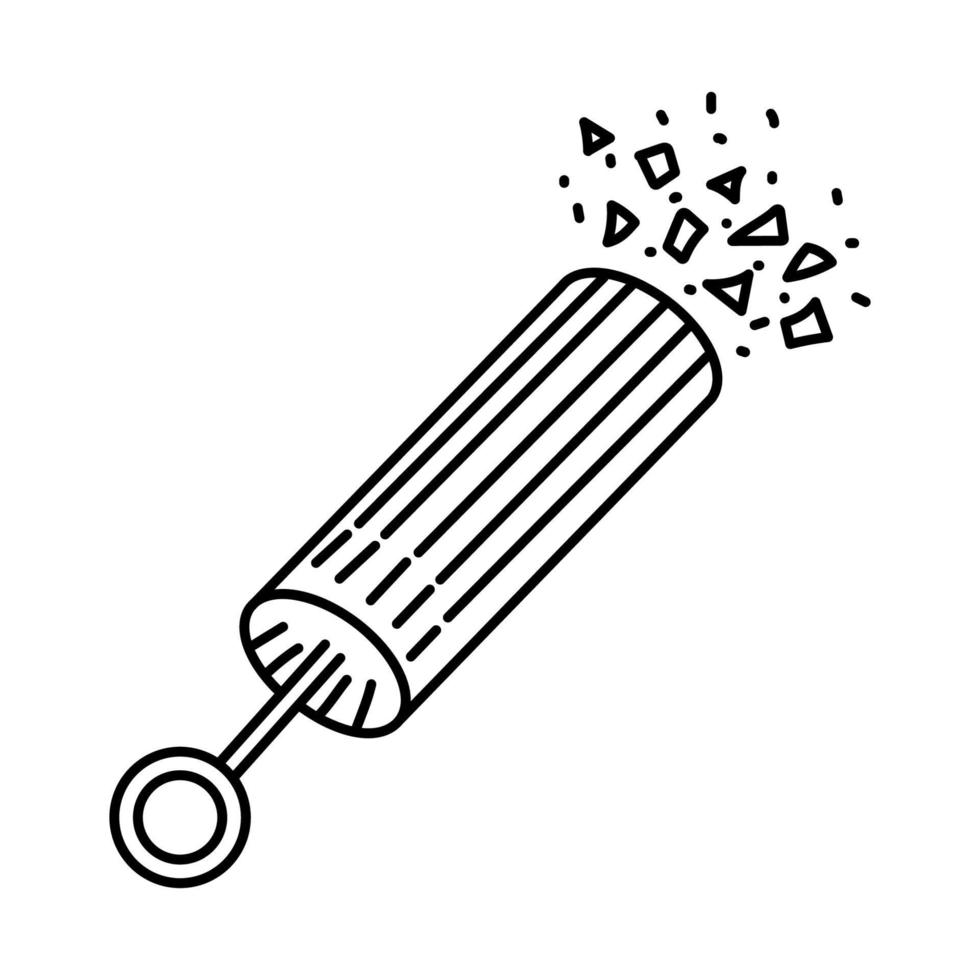 Petard Party Icon. Doodle Hand Drawn or Outline Icon Style vector