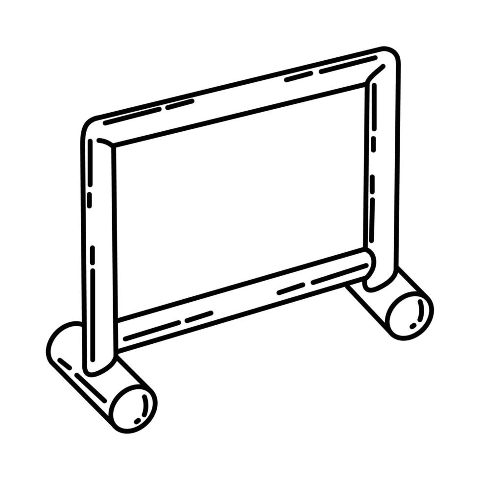 Projector Screen Set Icon Vector. Doodle Hand Drawn vector