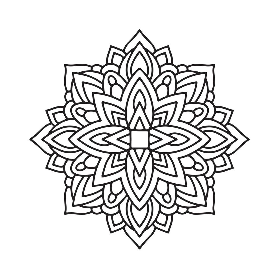 Mandala icon, outline style vector
