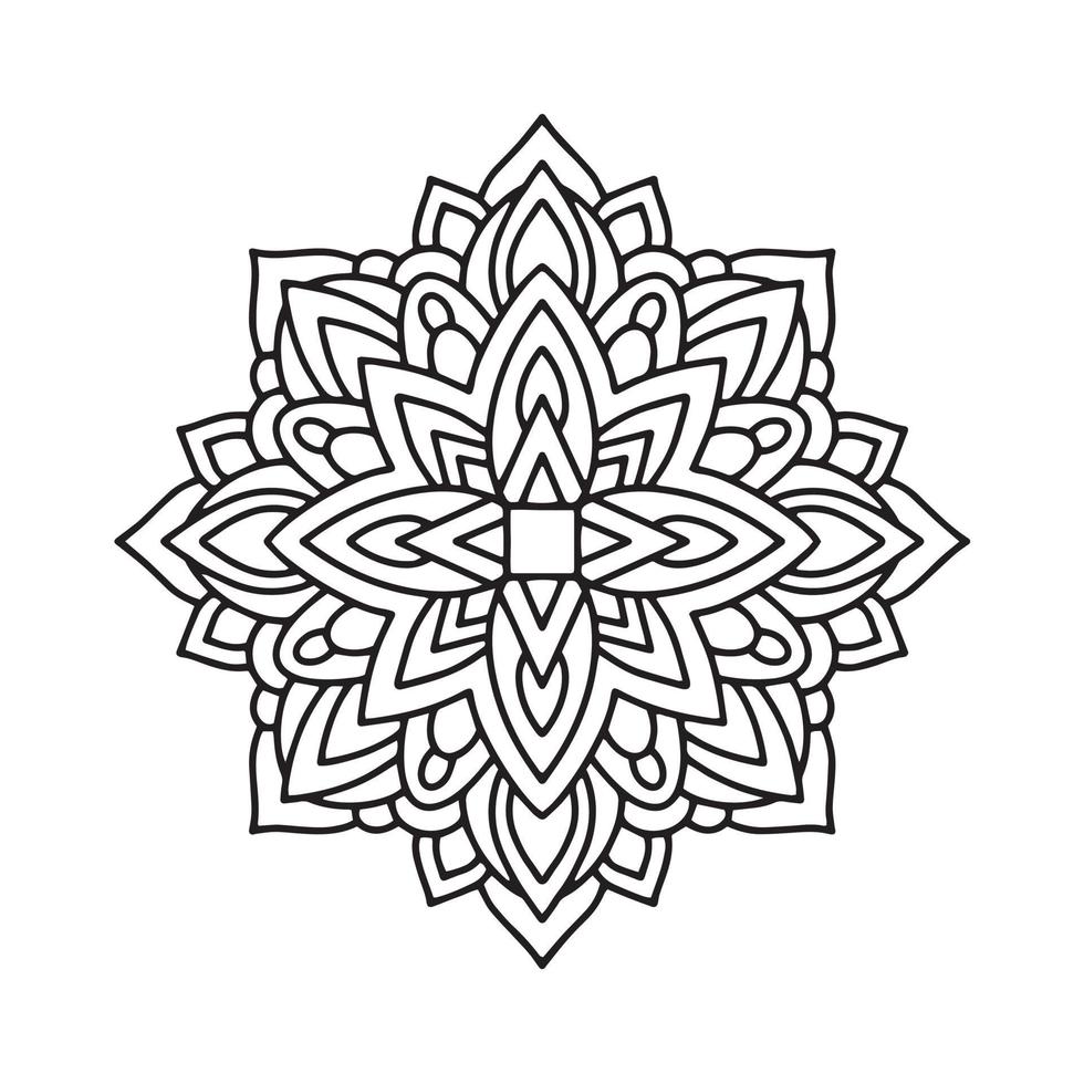 icono de mandala, estilo de contorno vector