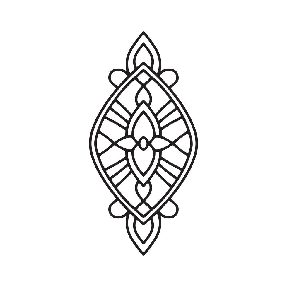 Meditation mandala icon, outline style vector