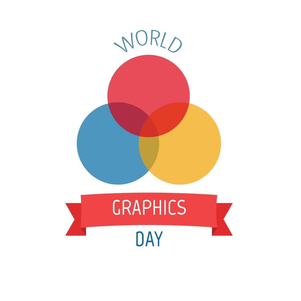 World Graphic Day Vector Design. Flat style