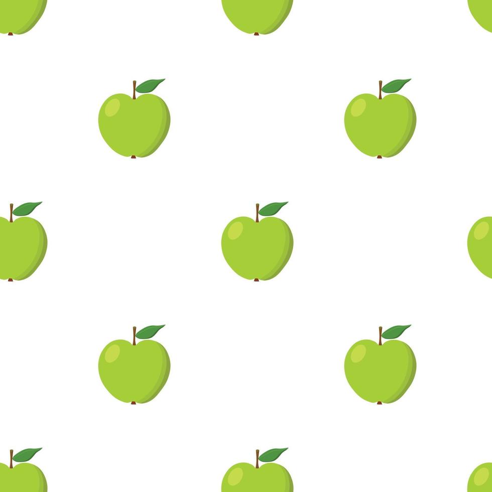 fondo transparente de manzanas verdes. patrón con orgánico vector