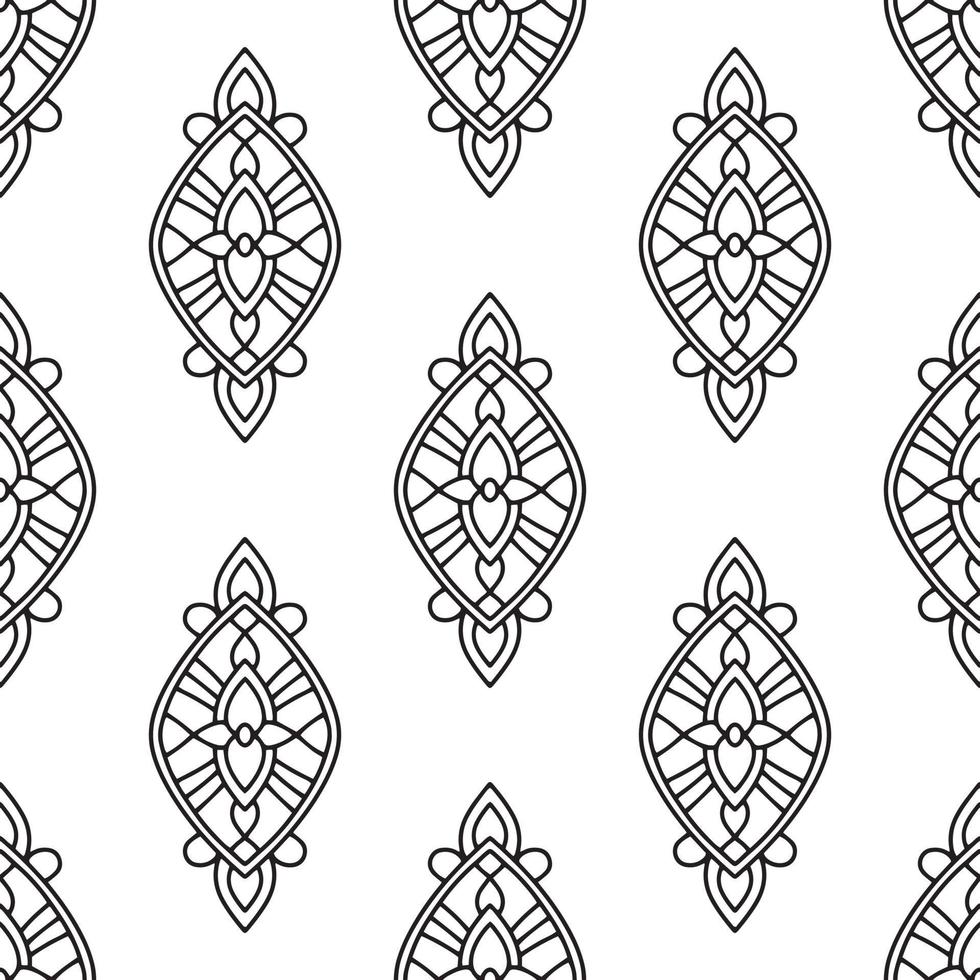 Decorative tribal pattern, outline style vector