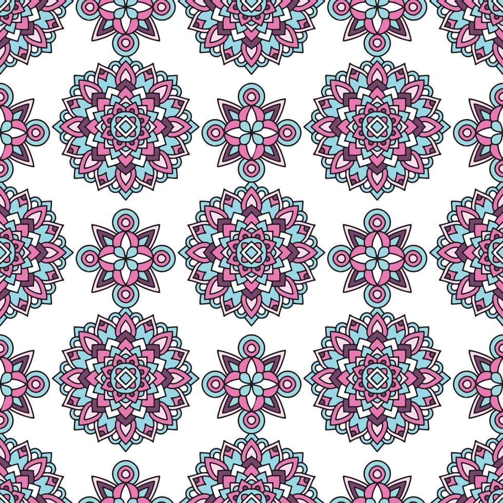 Trendy color tribal pattern, outline style vector