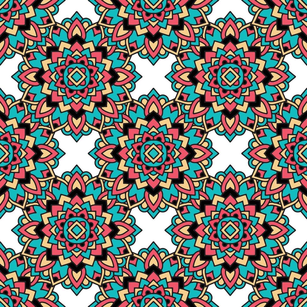 Aztec tribal pattern, outline style vector