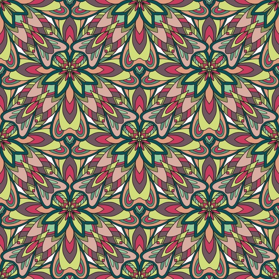patrón transparente rayado. papel tapiz floral. ornamental colorido vector