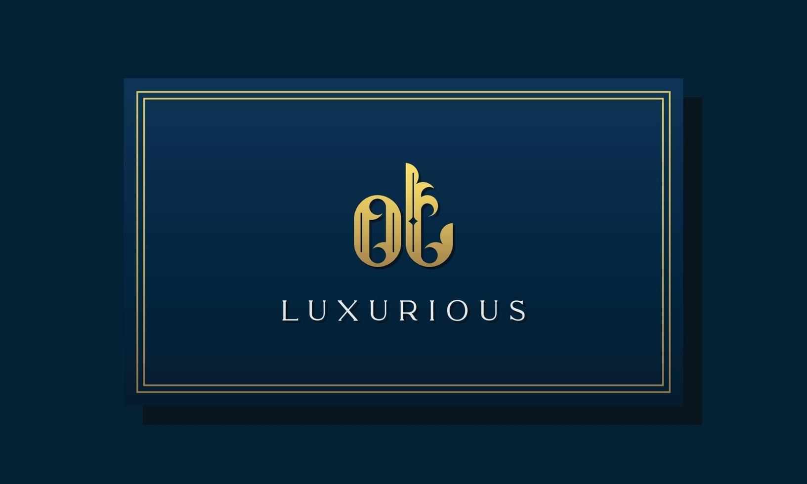 Vintage royal initial letters OT logo. vector