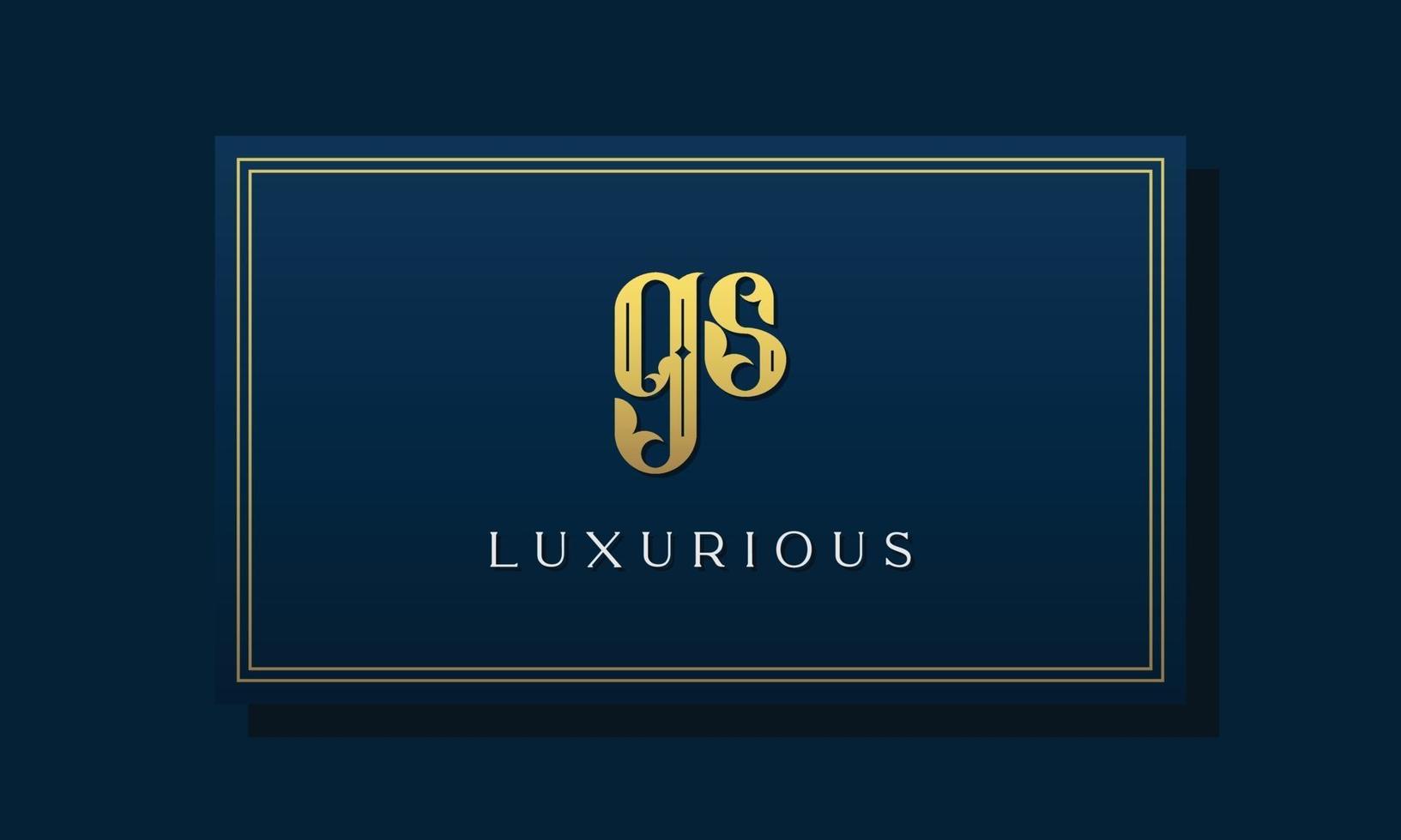 Vintage royal initial letters GS logo. vector