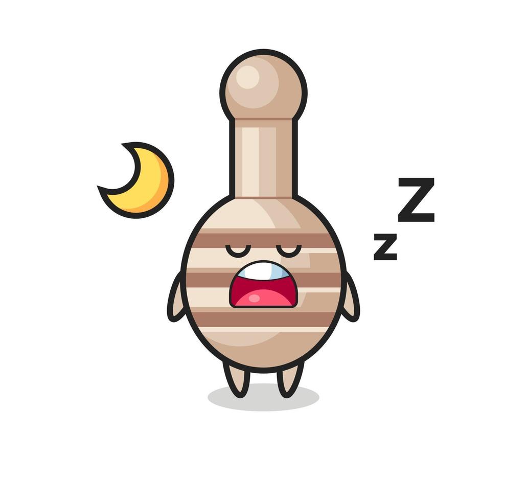 honey dipper character illustration sleeping at night vector