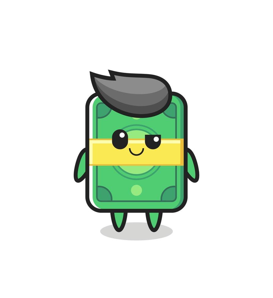 money cartoon with an arrogant expression vector