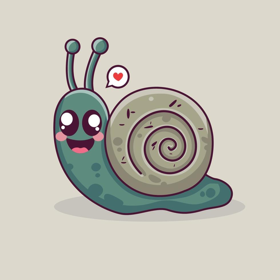 caracol animal logo lindo caracol vector dibujos animados escargot