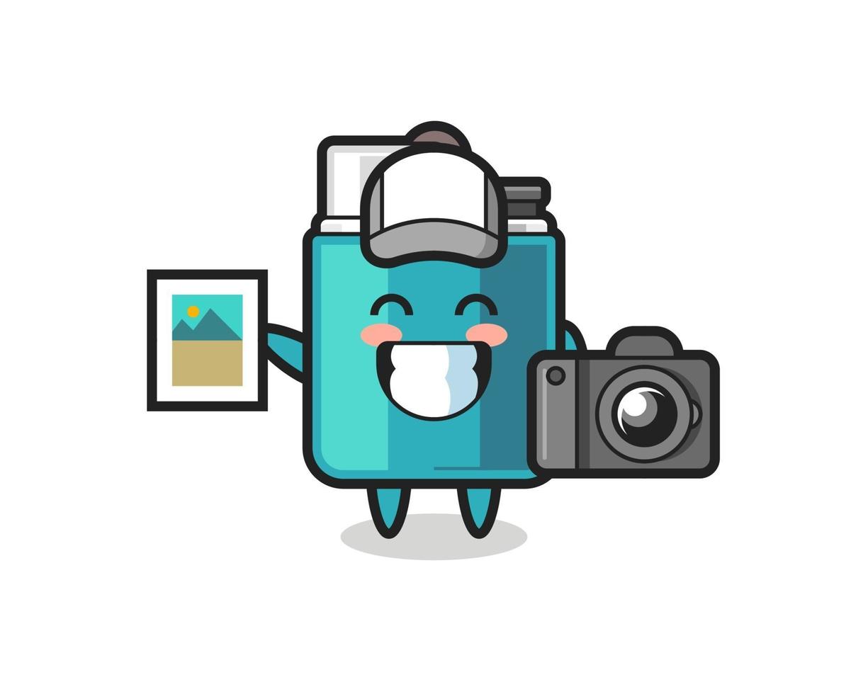 Character Illustration of lighter as a photographer vector