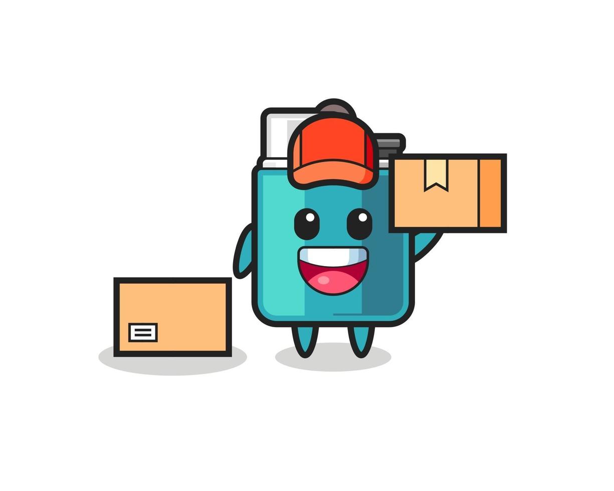 Mascot Illustration of lighter as a courier vector
