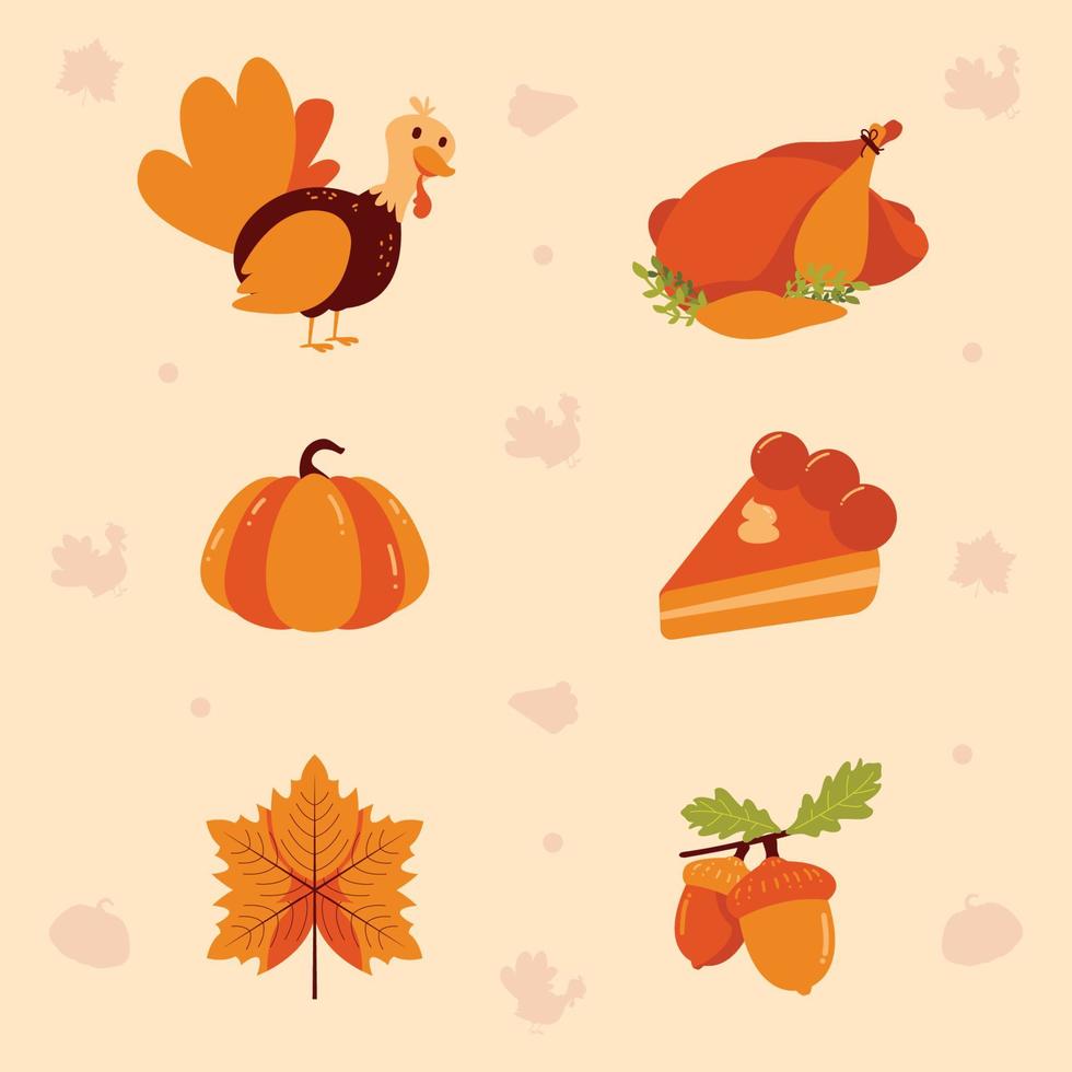 Thanksgiving Icon Set vector