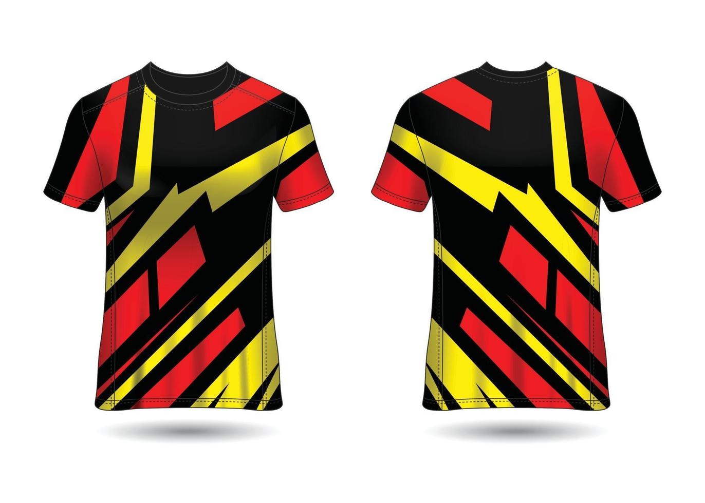 T-Shirt Sport Design. Racing jersey. uniform front and back view. vector