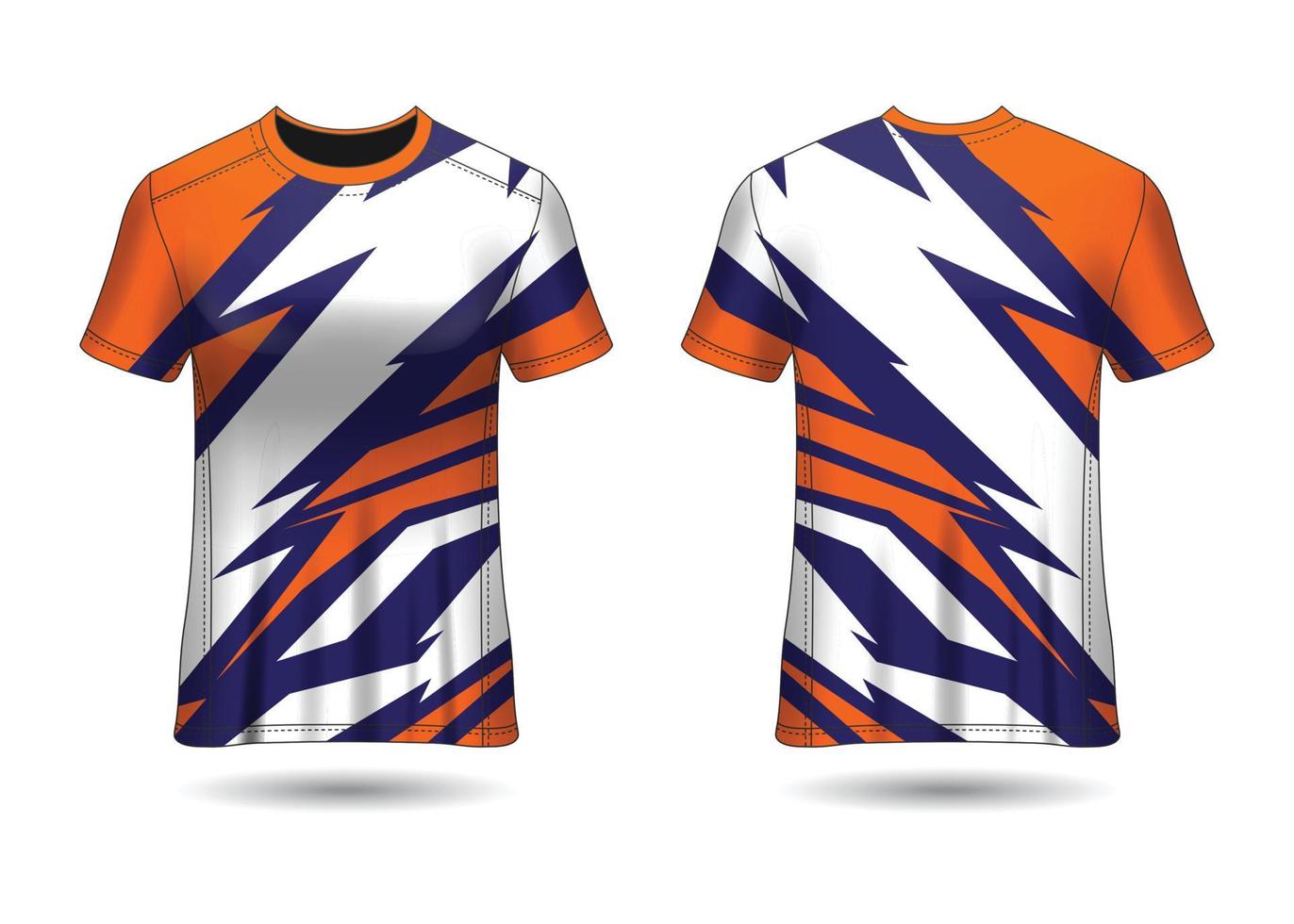 T-Shirt Sport Design. Racing jersey. uniform front and back view ...