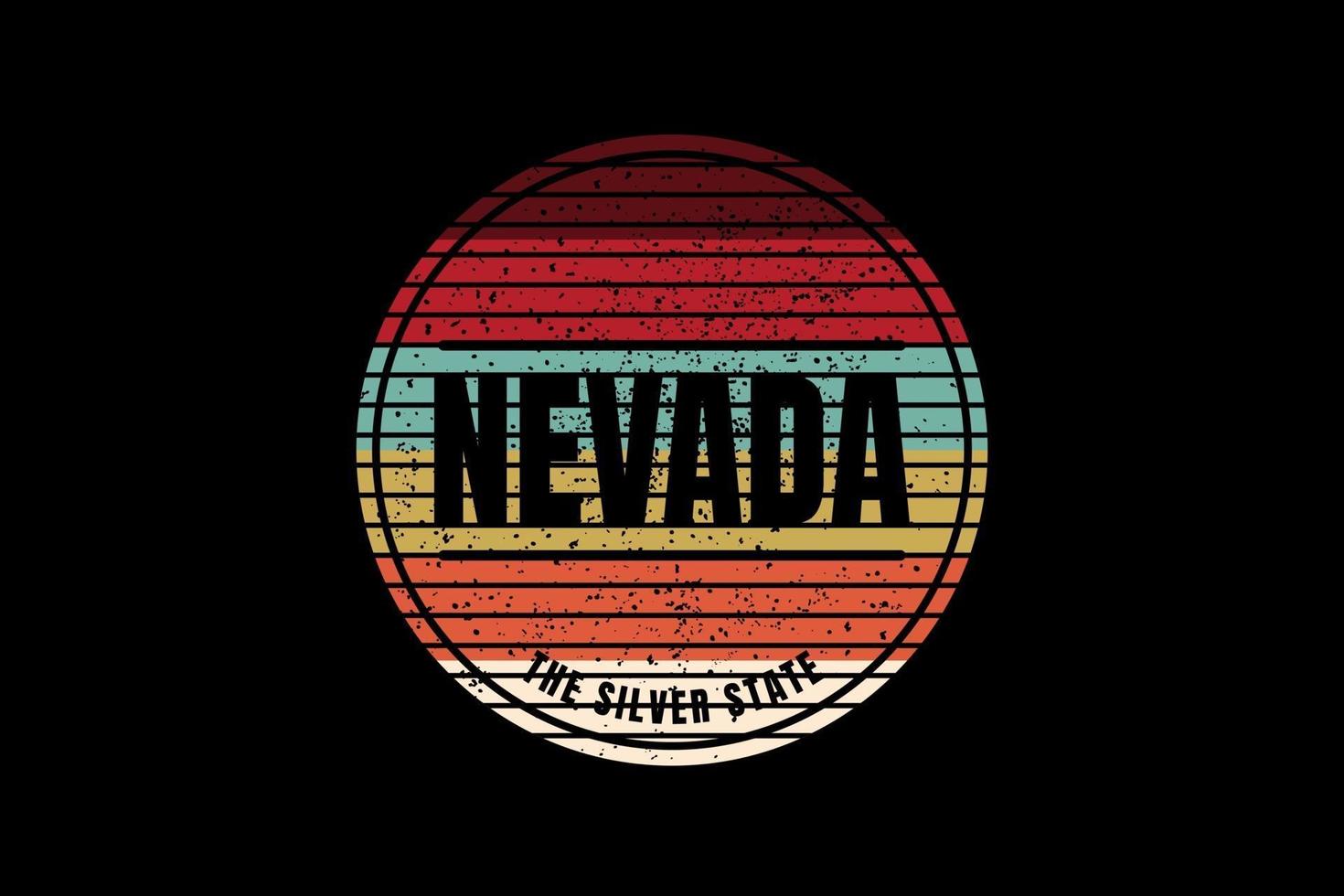 nevada el estado plateado, camiseta vector