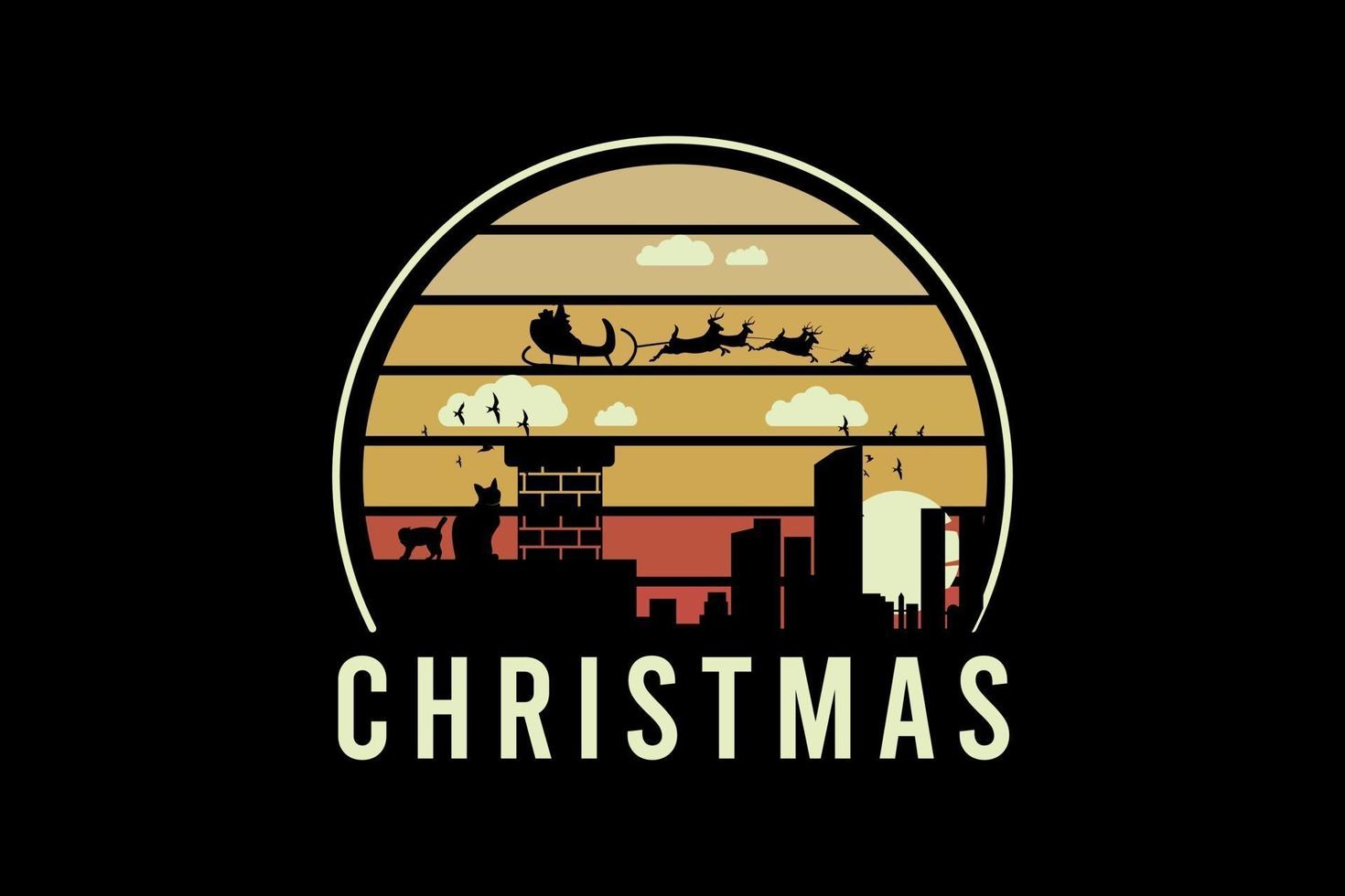 Christmas,t-shirt merchandise silhouette mockup typography vector