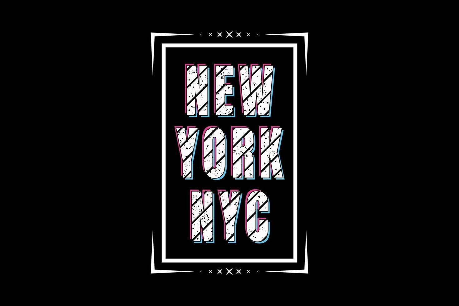 tipografía de maqueta de camiseta de nueva york vector