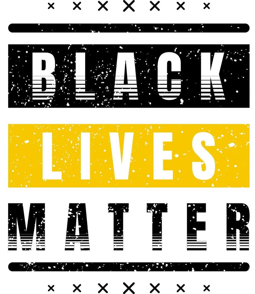 las vidas negras importan, tipografía de maqueta de camiseta vector