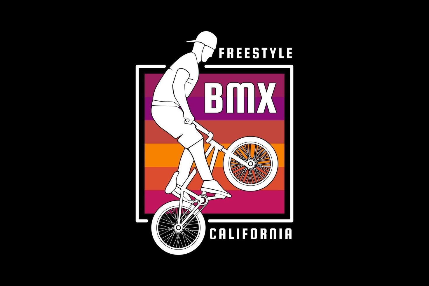 .freestyle bx, silueta de diseño estilo retro vector