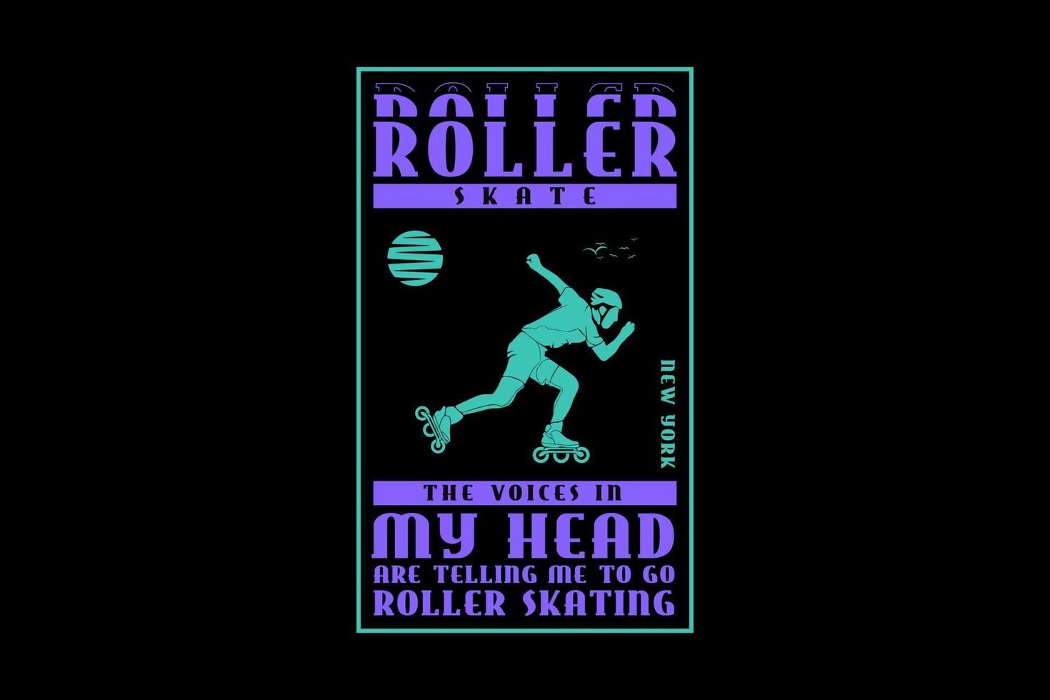 .Roller skate, design silhouette urban style vector