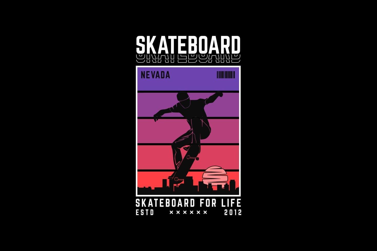 .Skateboard, design silhouette urban style vector