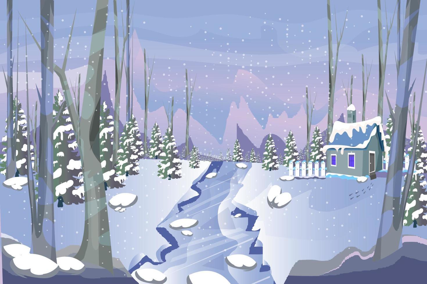 fondo de invierno diseño de vector de tiempo de navidad