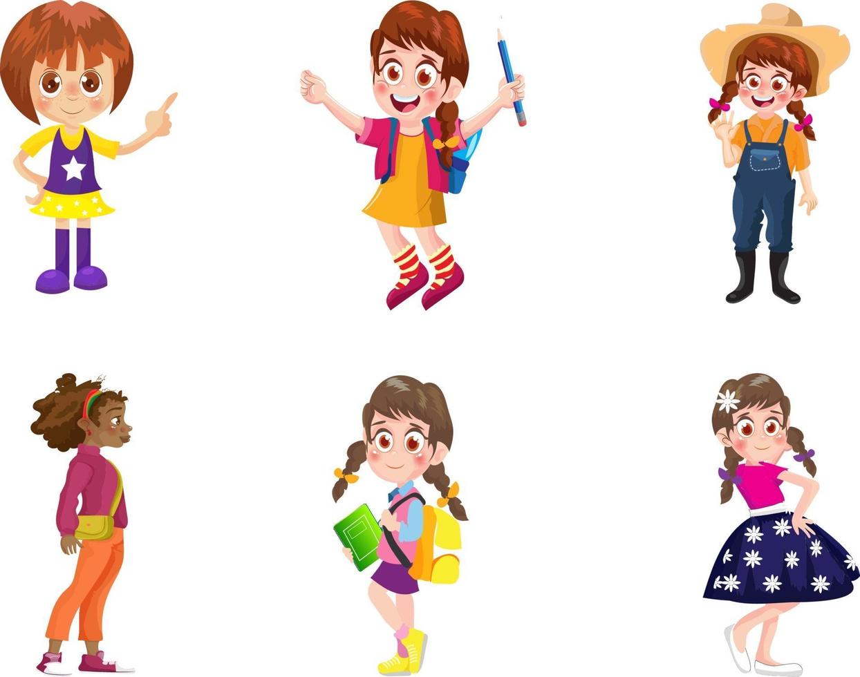 grupo de niños pequeños conjunto de personajes de niñas de dibujos animados 3474273 Vector en Vecteezy grupo de niños pequeños conjunto de personajes de niñas de dibujos animados 3474273 Vector en Vecteezy