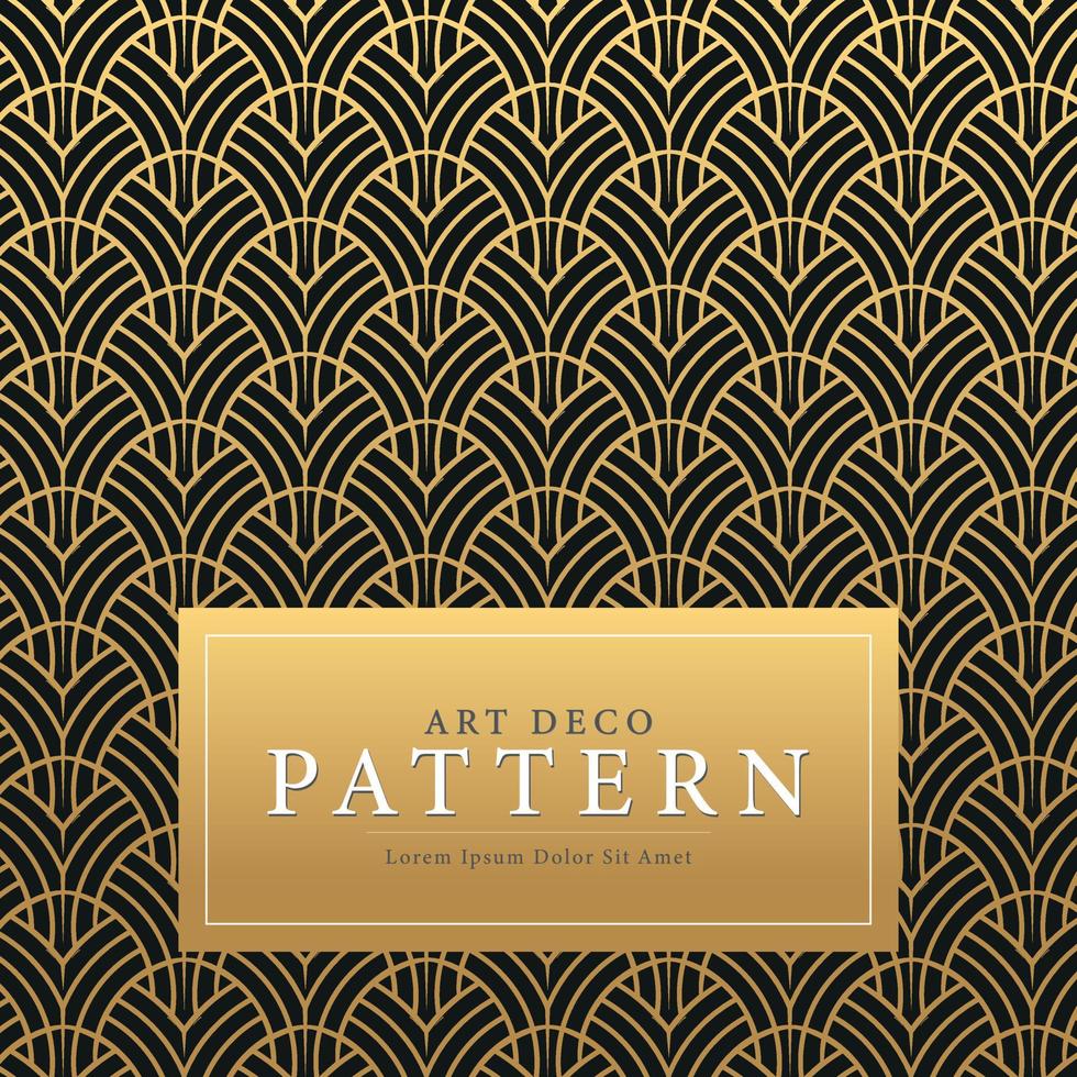Golden Art Deco Pattern vector