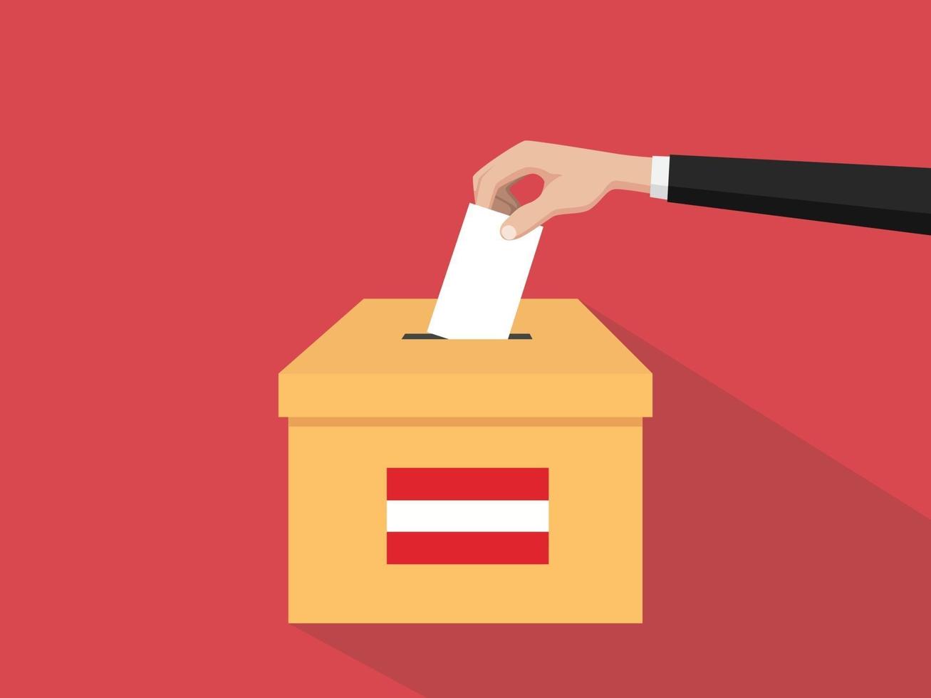 Ilustración de concepto de voto electoral de Austria vector